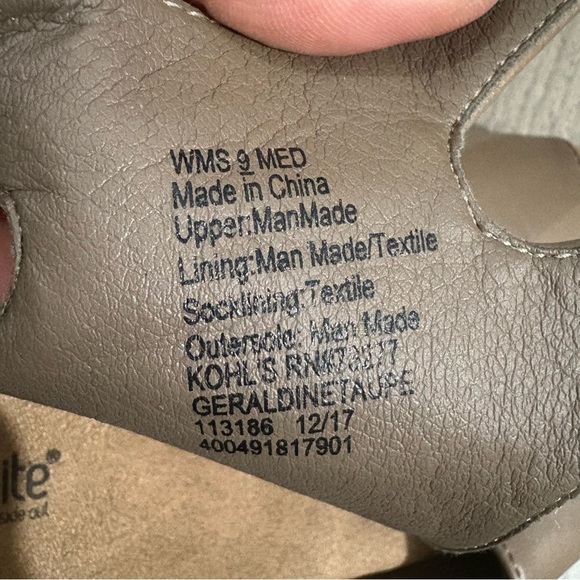 Croft and Barrow w Ortholite Taupe Women's Wedge Heels Sz 9 Zip Buckle Bohemian - Picture 10 of 10